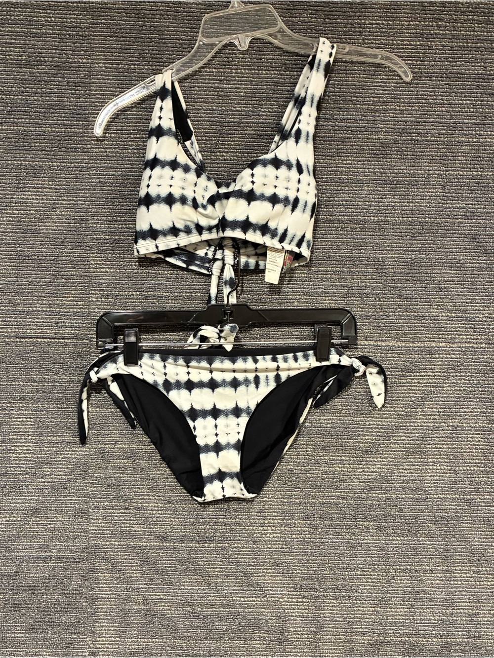 Bac Tie-Dye Black & White Women's Bikini Set
